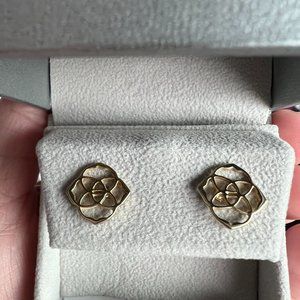 Kendra Scott Gold Stud Logo Earrings